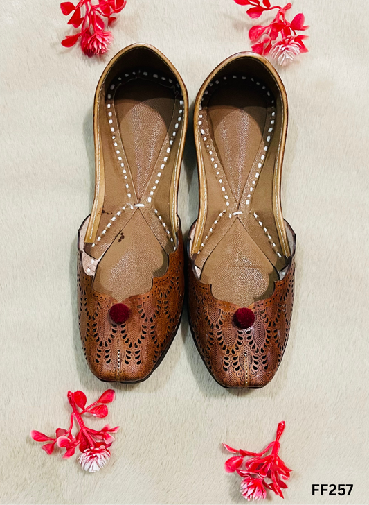 FF257 | Brown  | Leather  | Punjabi Jutti