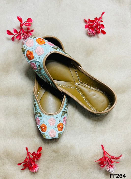FF264 | Light-Sea |  Hand-Work | Punjabi Jutti