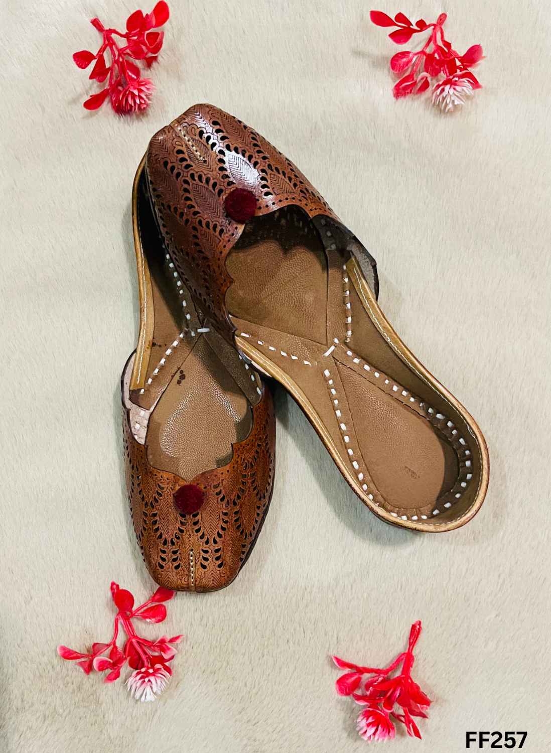 FF257 | Brown | Leather | Punjabi Jutti