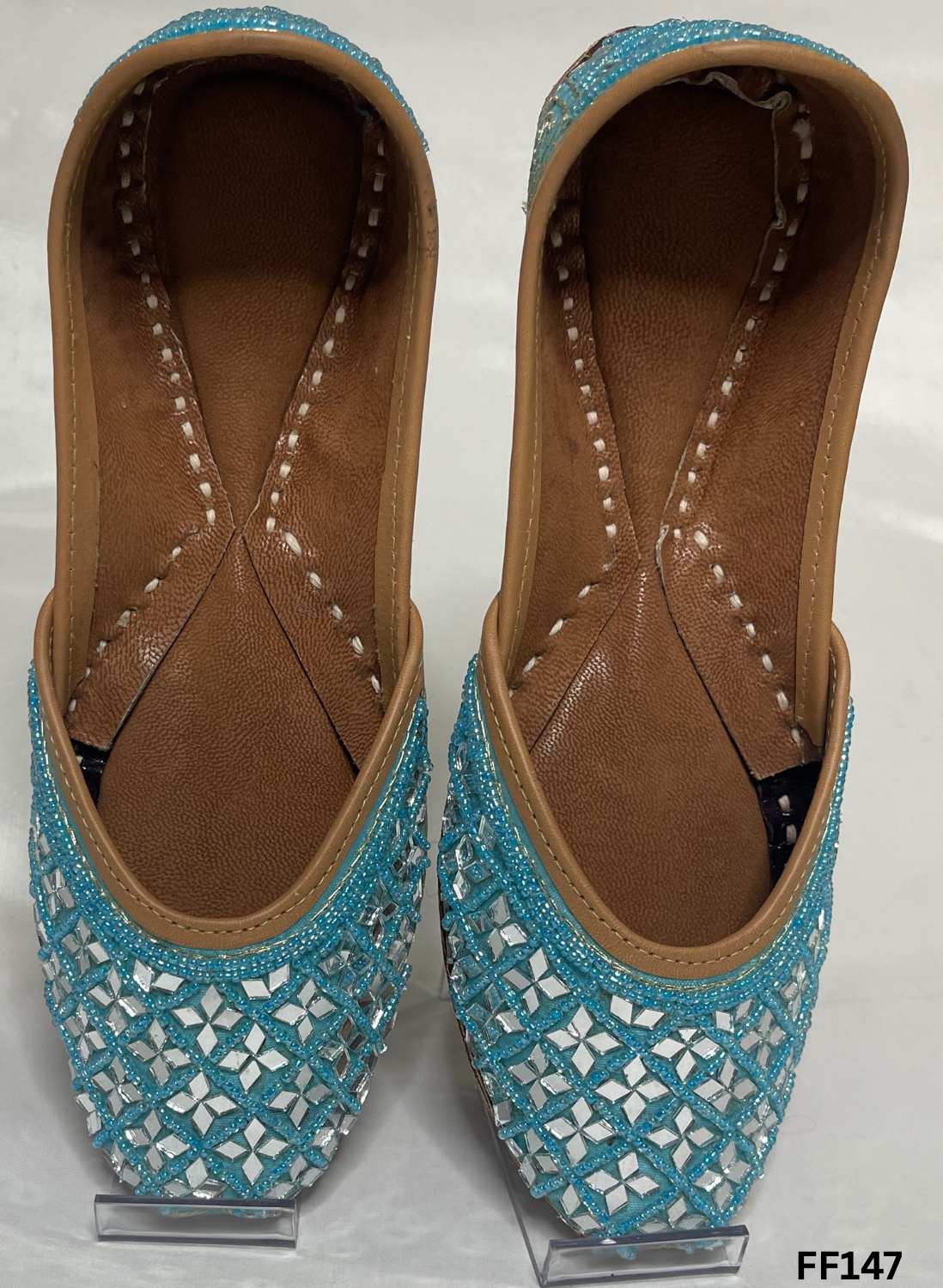 FF147 | Sky-Blue  | Hand-Work | Punjabi Jutti