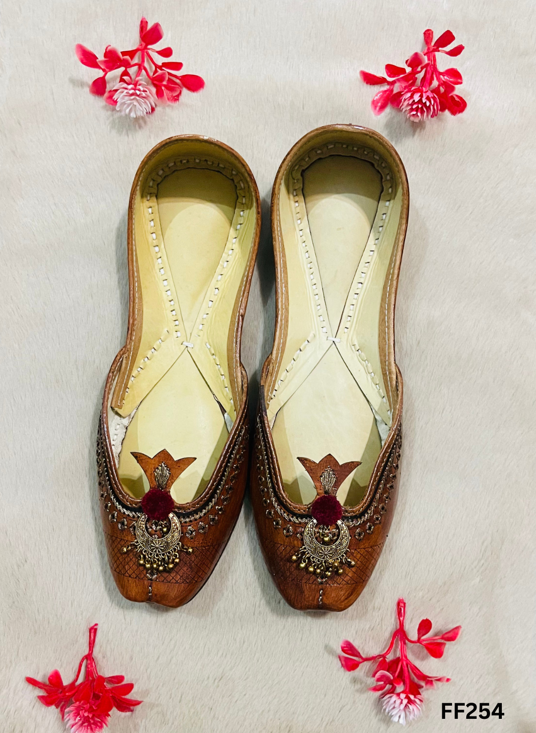 FF254 | Brown | Leather | Punjabi Jutti