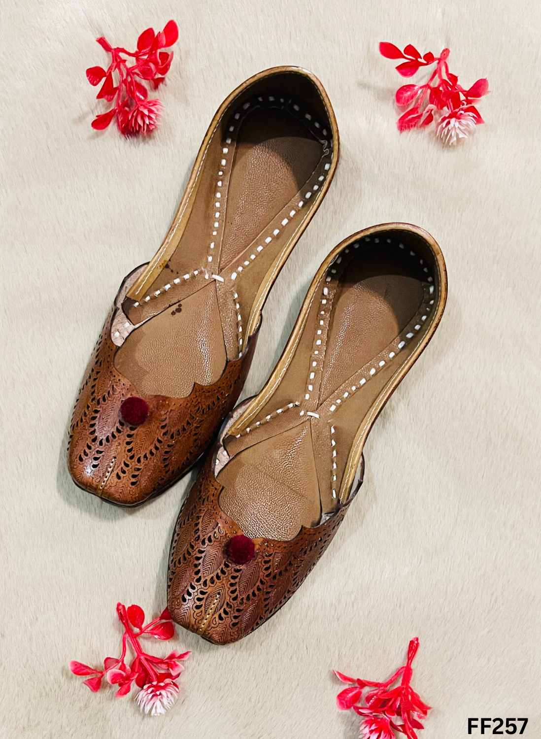 FF257 | Brown | Leather | Punjabi Jutti