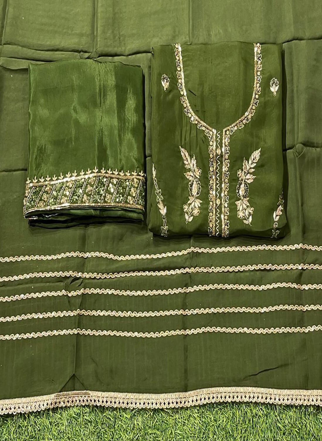 Organza Suit | Party Wear | Wedding | Jaggo | Ring Ceremony | Festival|