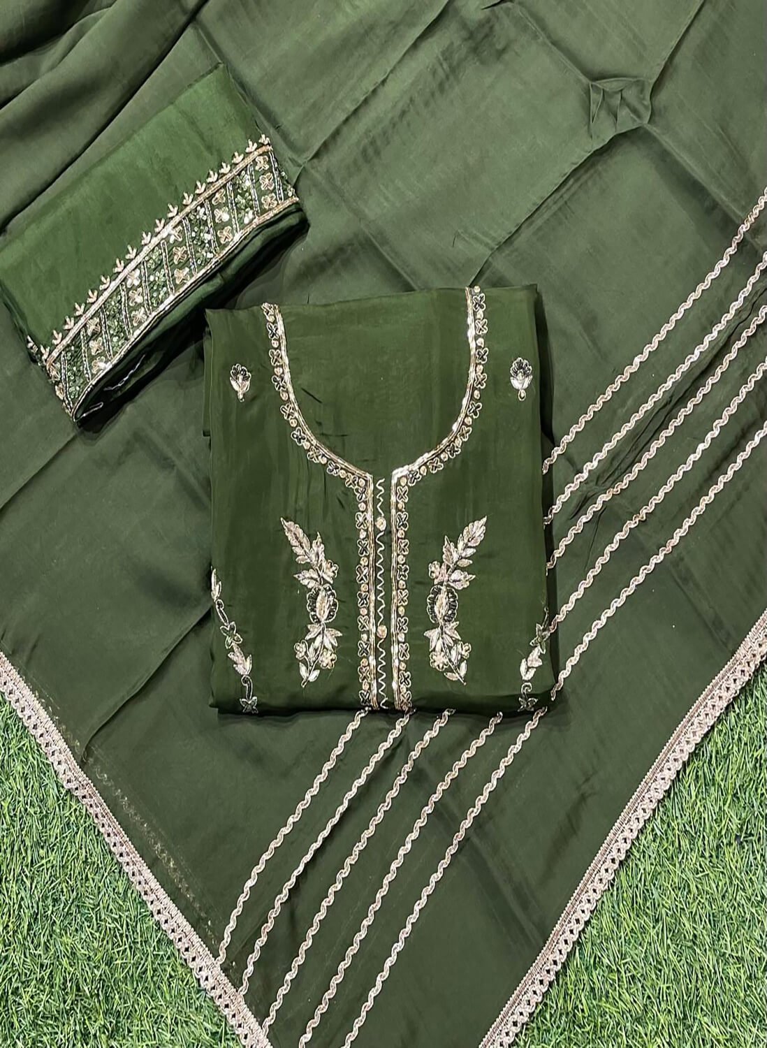 Organza Suit | Party Wear | Wedding | Jaggo | Ring Ceremony | Festival|