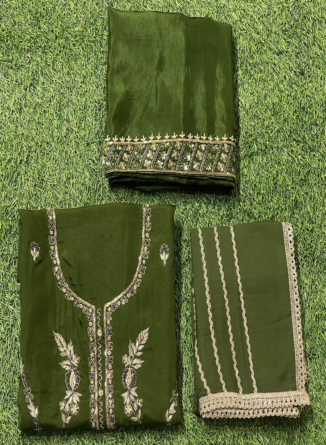 Organza Suit | Party Wear | Wedding | Jaggo | Ring Ceremony | Festival|