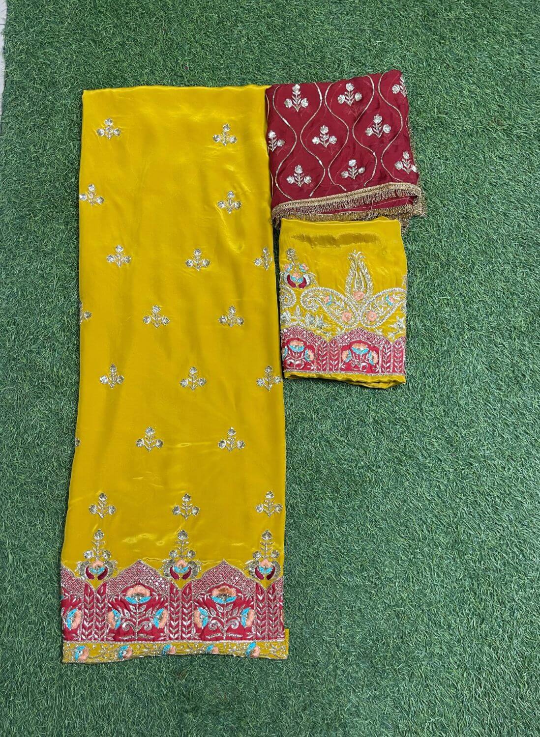 FS126 | Crepe | shimmer Suit | Wedding | Party Wear | Ring Ceremony | Festival Suit|