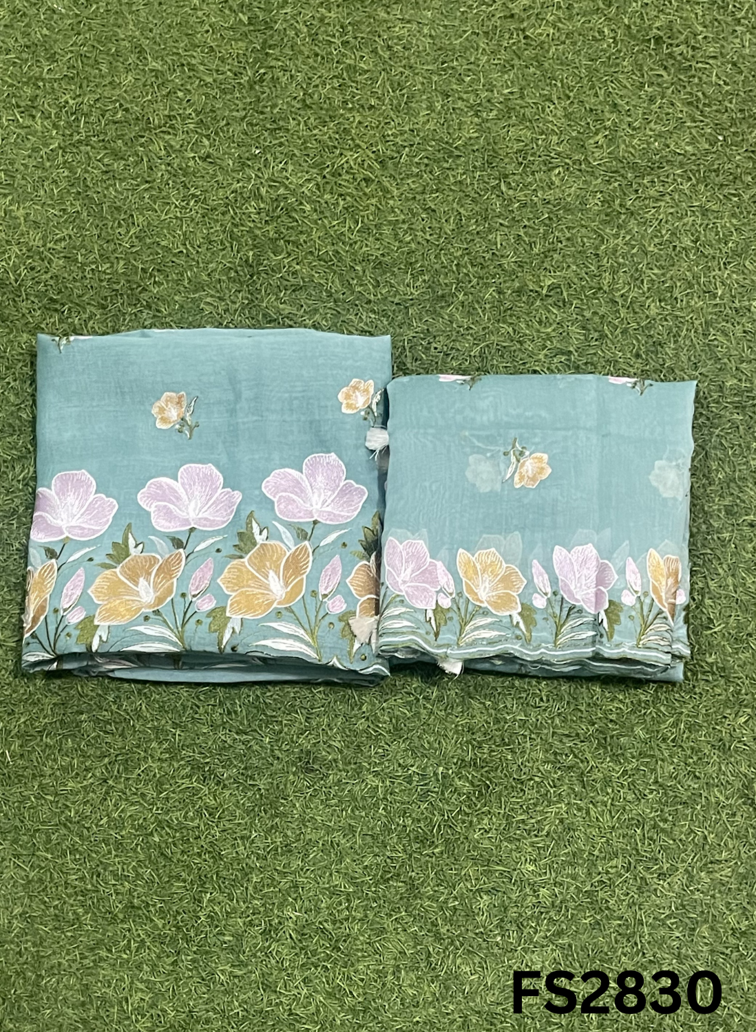 FS2830 | Pure Mal Chanderi Cotton Suit | Casual wear | Summer Suits | Regular wear