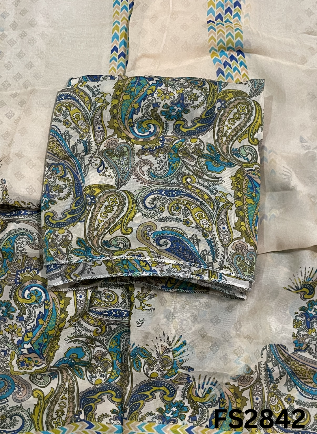 FS2842 | Twill Organza Suit | Party Wear | Wedding | Jaggo | Ring Ceremony | Festival