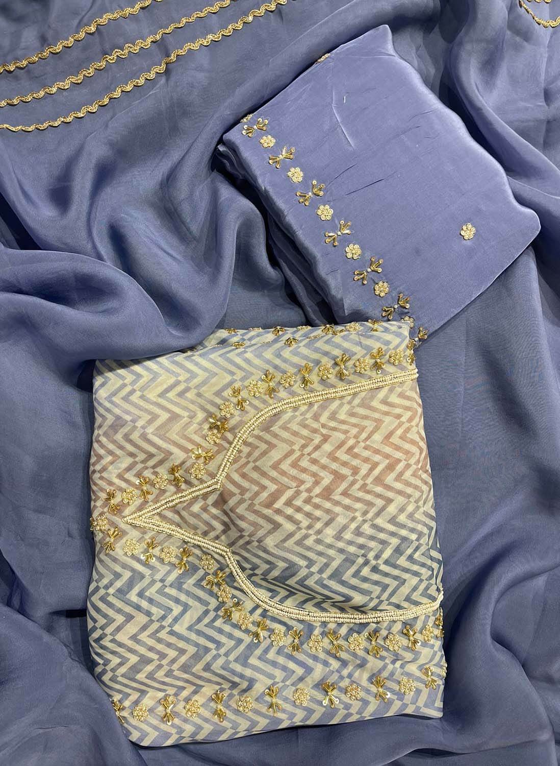 Organza Suit | Party Wear | Wedding | Jaggo | Ring Ceremony | Festival|