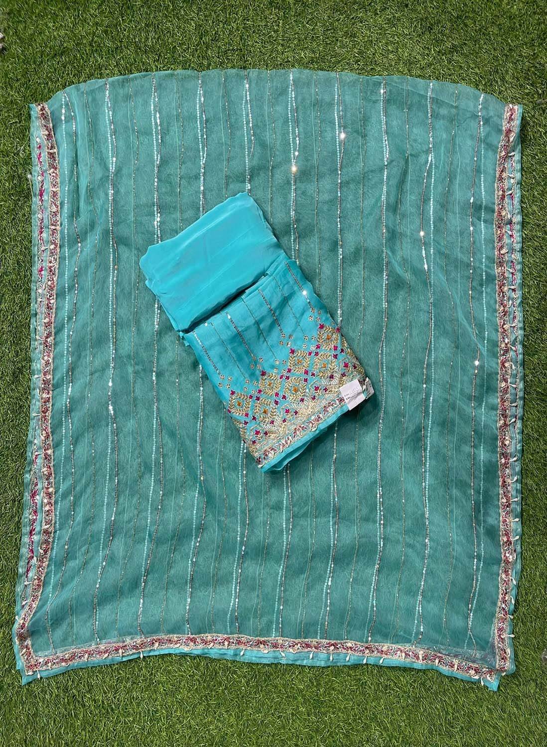 Organza Suit | Party Wear | Wedding | Jaggo | Ring Ceremony | Festival|