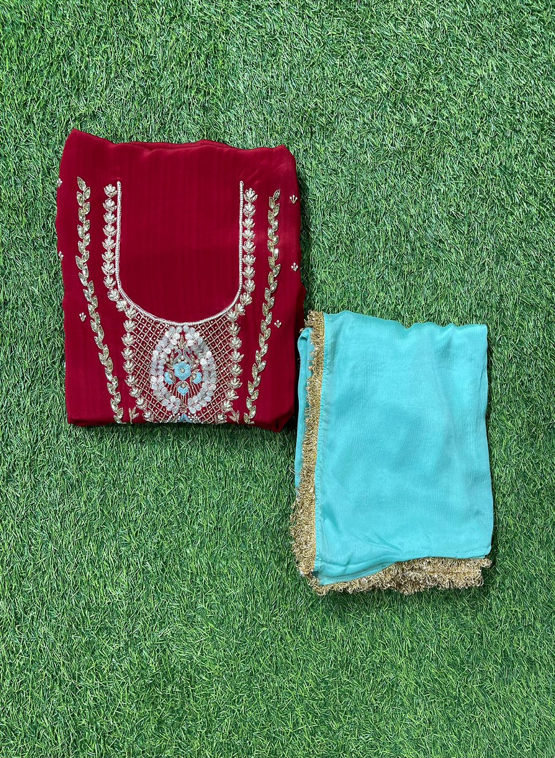 Crepe Suit | Party Wear | Wedding | Jaggo | Ring Ceremony | Festival| FS102