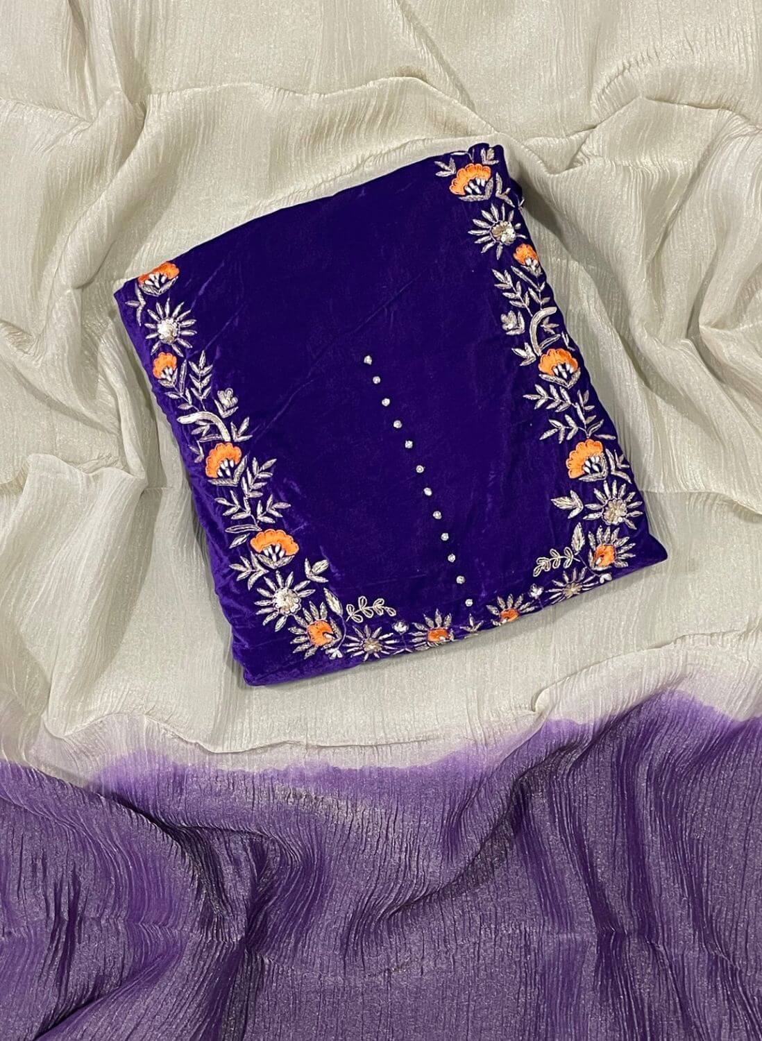 FS852 | Purple velvet Suit | Party Wear | Wedding | Jaggo | Ring Ceremony | Festival |