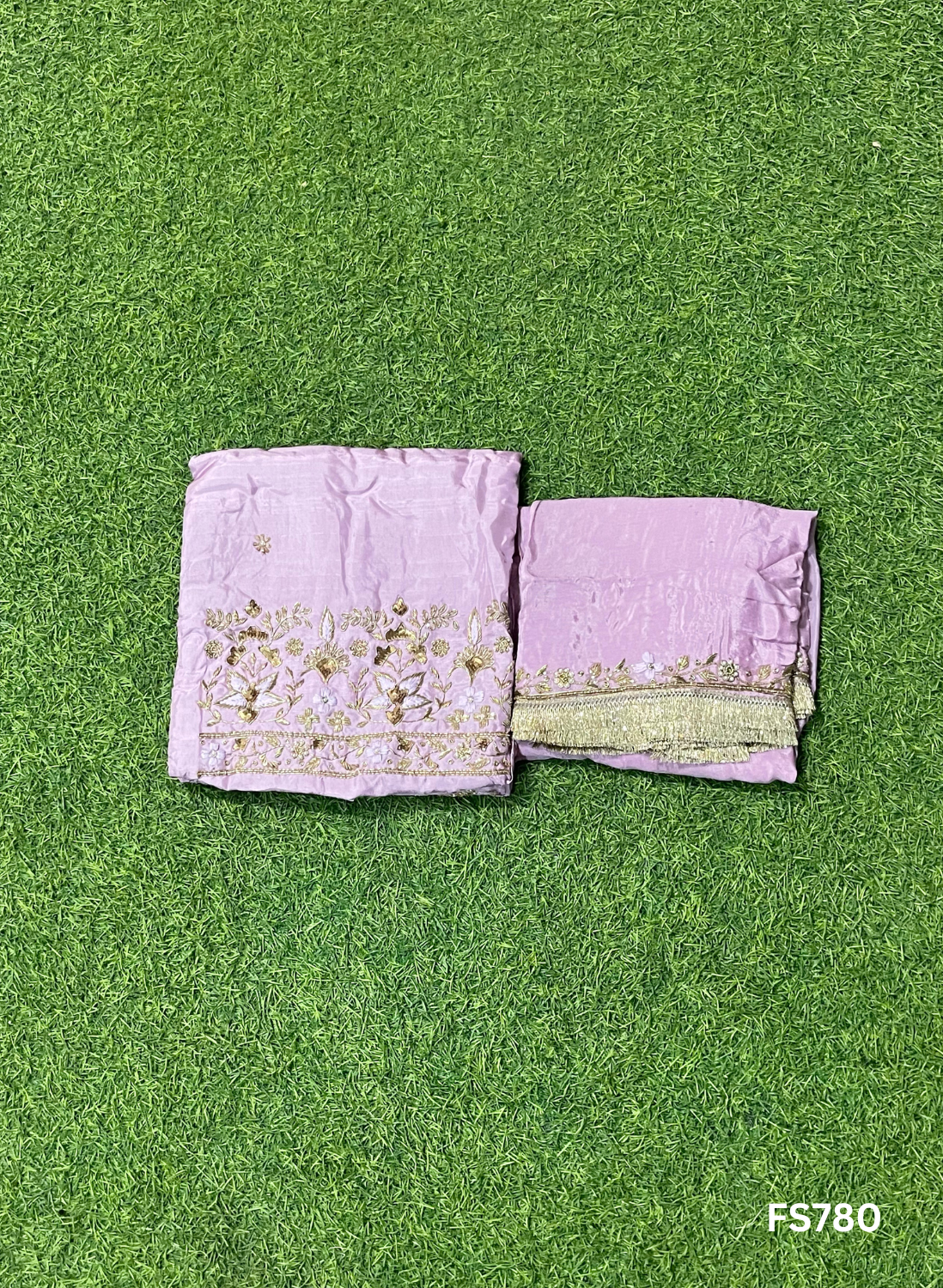 FS780 | Baby-Pink | Raw Silk Suit | Party Wear | Ring Ceremony | Wedding | Jaggo | Festival | F9IFAA