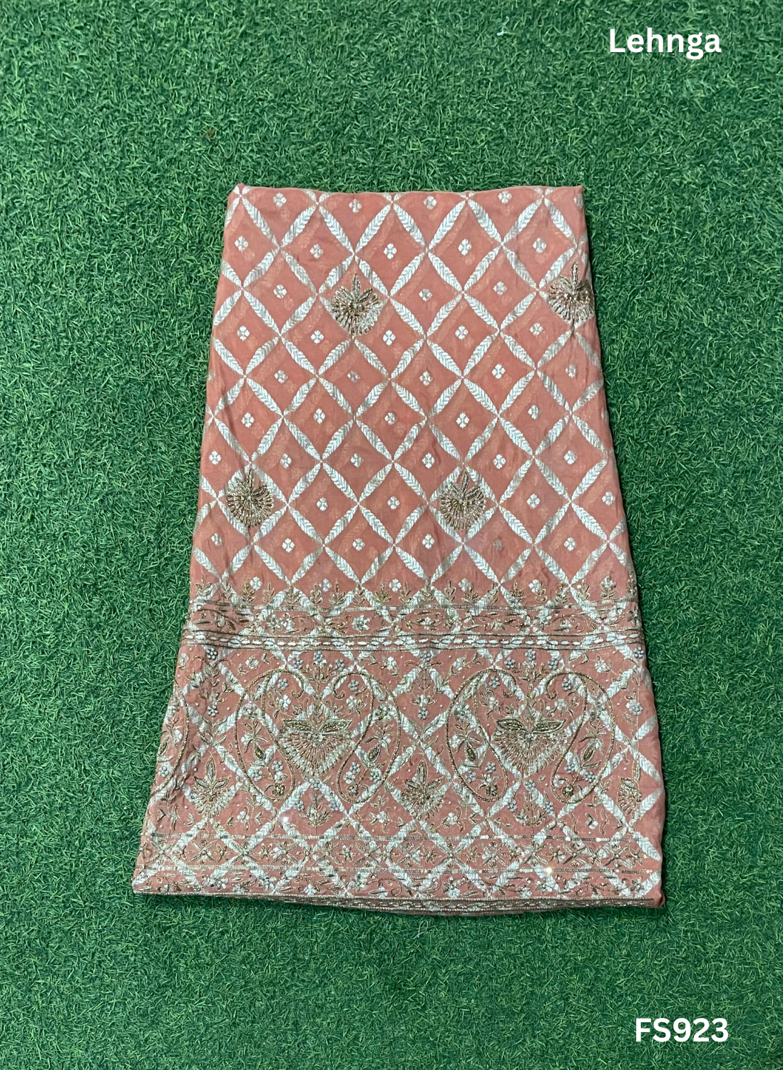 FS923 | Rust | Raw Silk | Kurti-Lehnga | Party Wear | Wedding | Jaggo | Festival