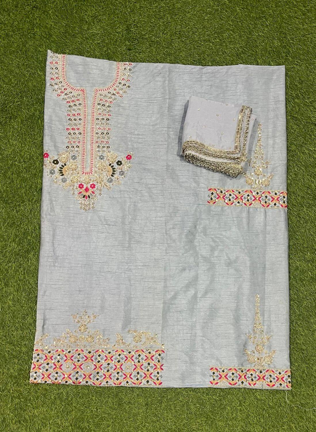 FS153 | Raw Silk | Party Wear | Wedding | Jaggo | Ring Ceremony | Festival | F9GFAA