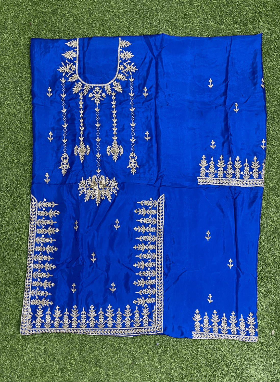 FS246 | Royal Blue Shade | Silk Suit | Party Wear | Wedding | Jaggo | Ring Ceremony | Festival | F9EFAA