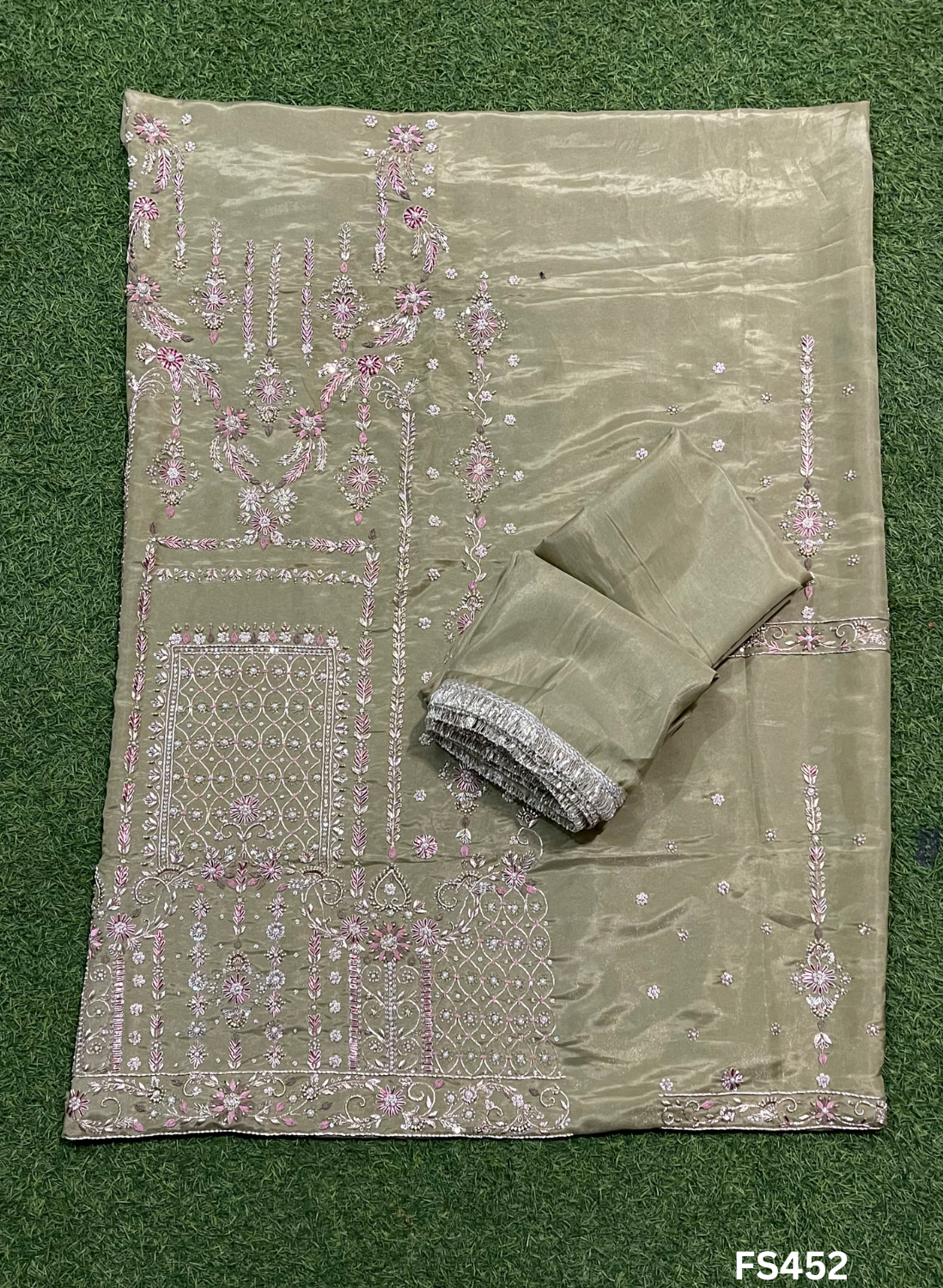 FS452 | Pista | Shimmer Suit | Party Wear | Wedding | Jaggo | Ring Ceremony | Festival