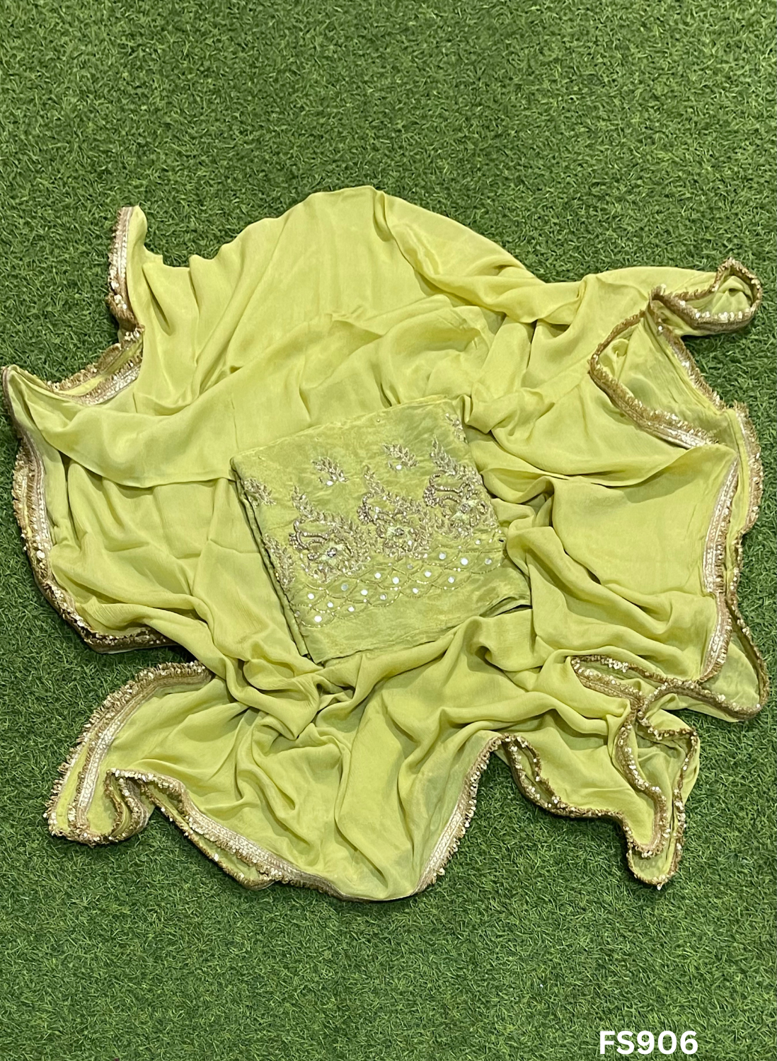 FS906 | Pista | Shimmer Suit | Party Wear | Wedding | Jaggo | Ring Ceremony | Festival