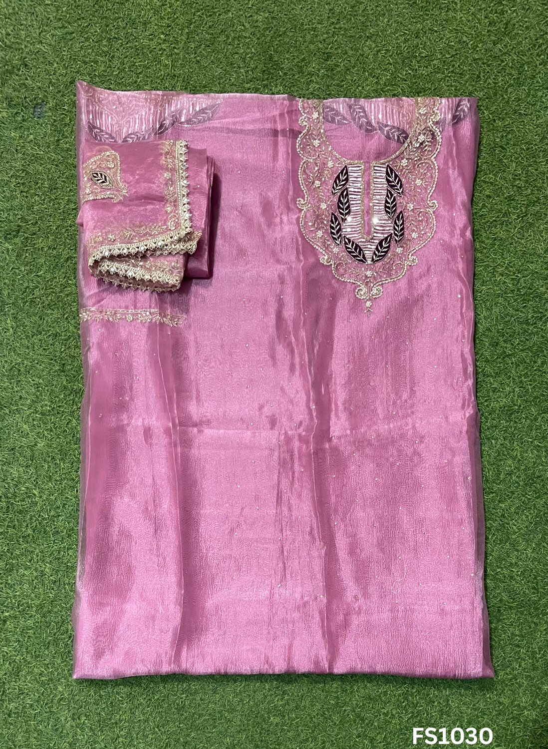 FS1030 | Onion | Crush Shimmer Suit | Party Wear | Wedding | Jaggo | Ring Ceremony | Festival |