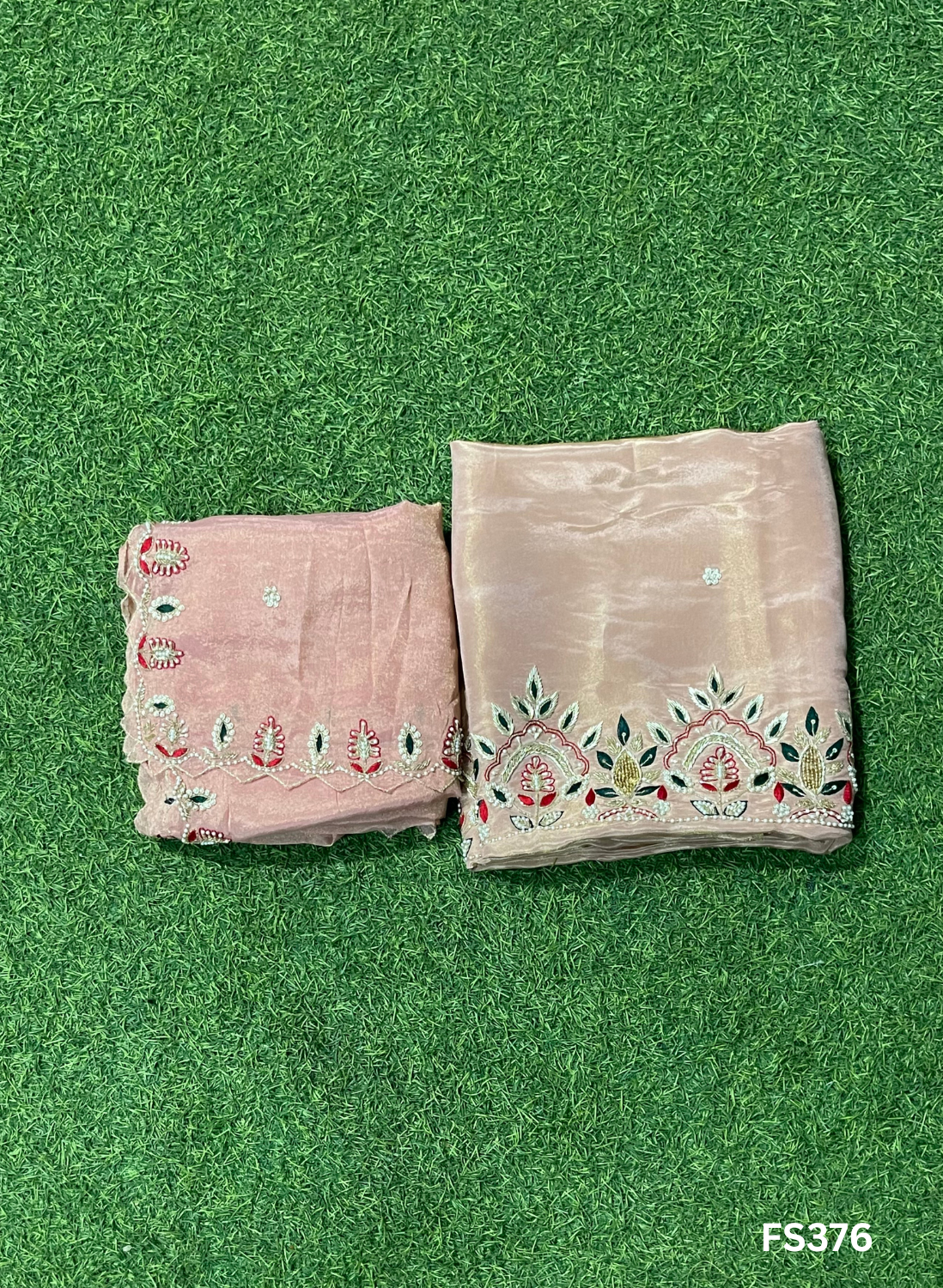 FS376 | Cream | Shimmer Suit | Party Wear | Wedding | Jaggo | Ring Ceremony | Festival | Allover suits