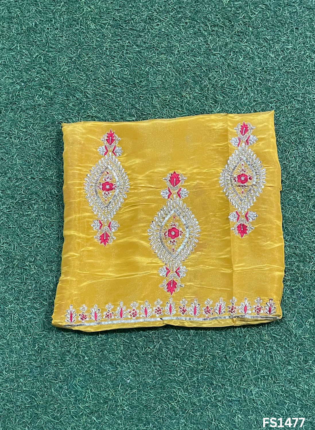 FS1477 | Yellow | Shimmer Suit | Party Wear | Wedding | Jaggo | Ring Ceremony | Festival