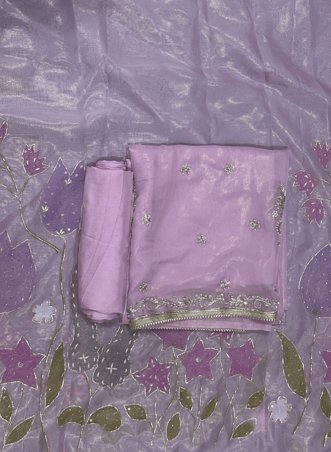 Shimmer baby pink Suit | Party Wear | Wedding | Jaggo | Ring Ceremony | Festival|