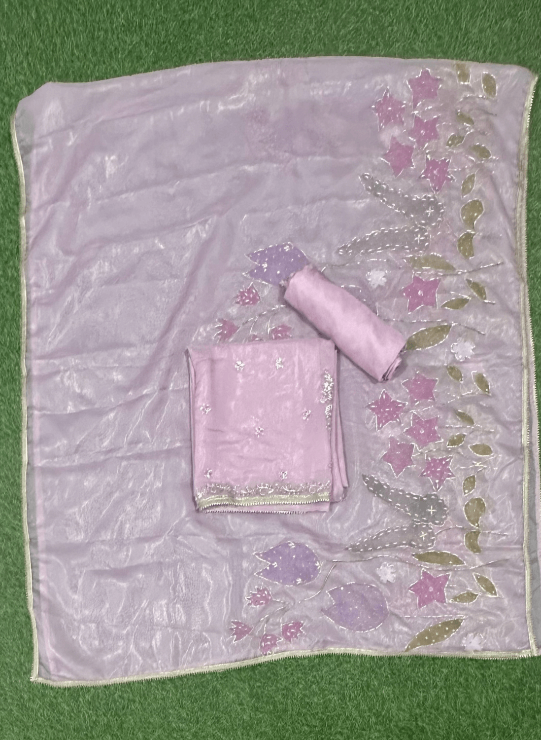 Shimmer baby pink Suit | Party Wear | Wedding | Jaggo | Ring Ceremony | Festival|