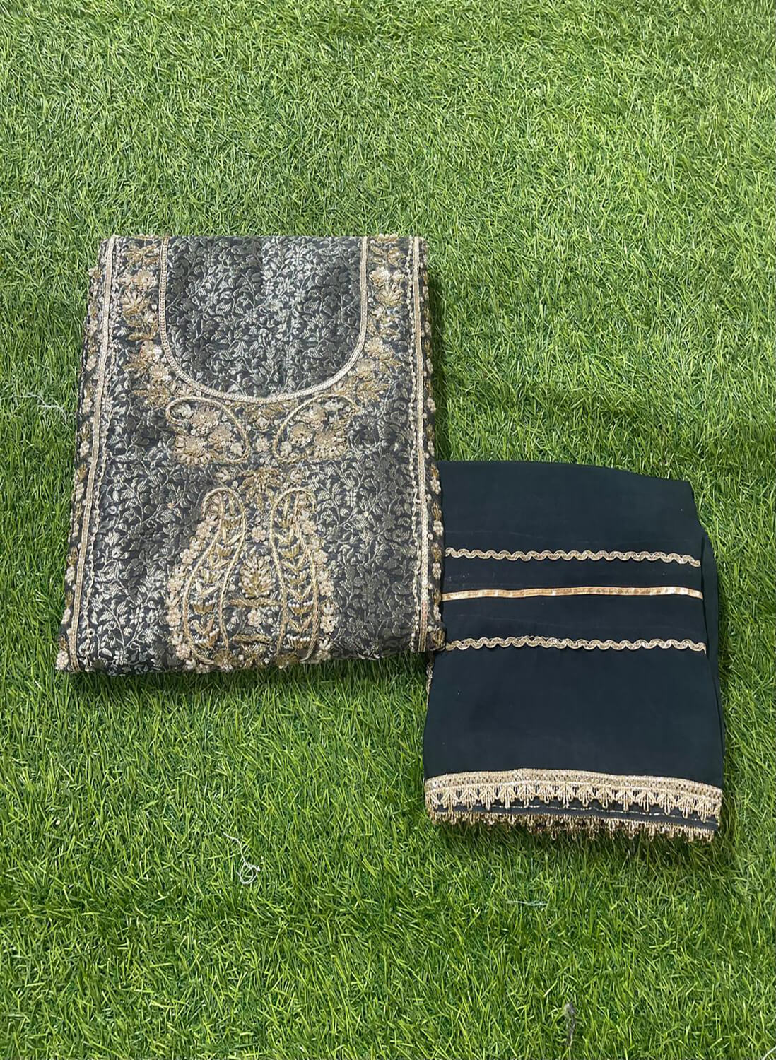 FS895| Navy Blue | Banarasi Silk Suit| Party Wear | Wedding | Jaggo | Ring Ceremony | Festival |