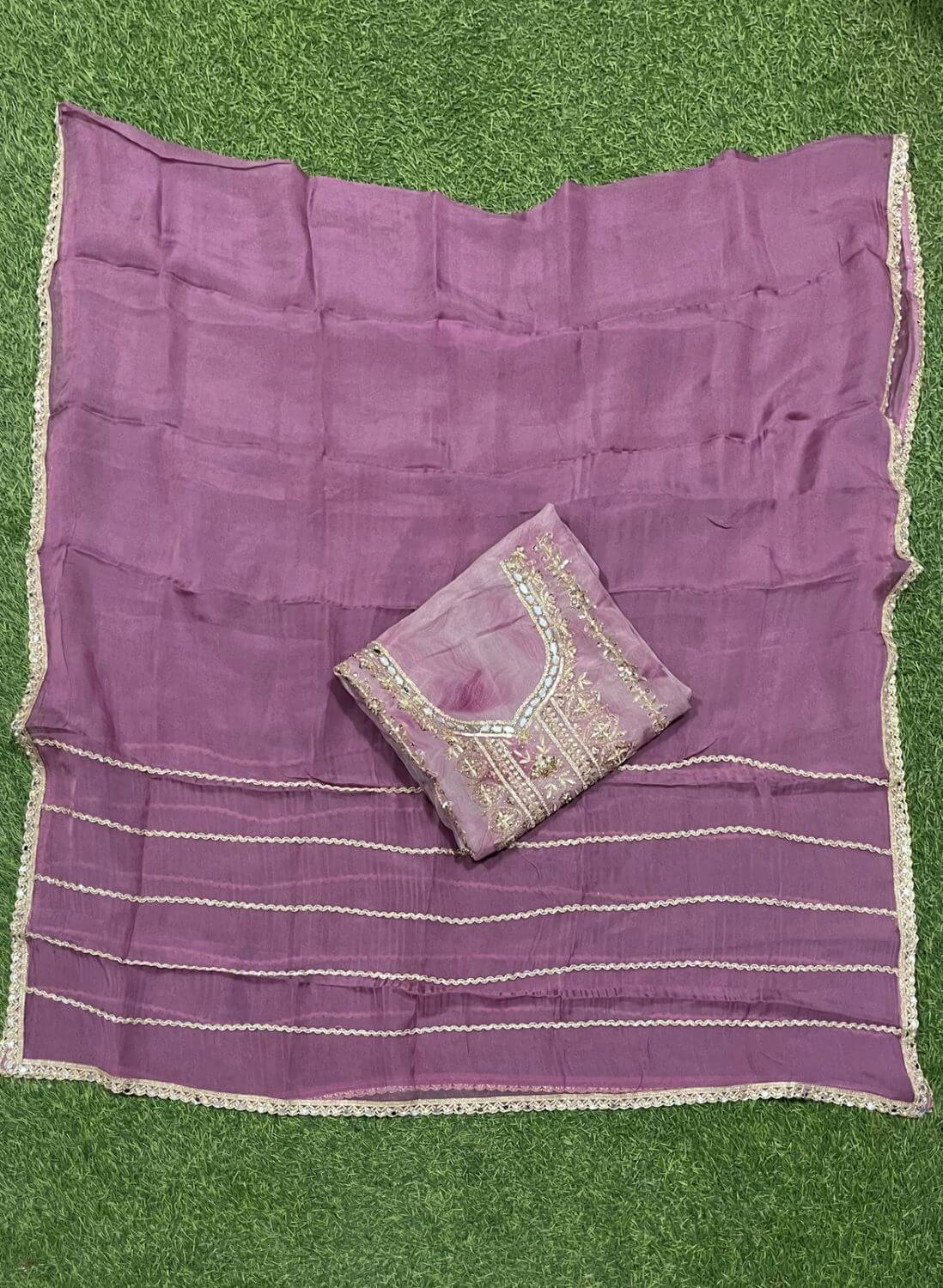 Purple Shimmer Suit | Party Wear | Wedding | Jaggo | Ring Ceremony | Festival |