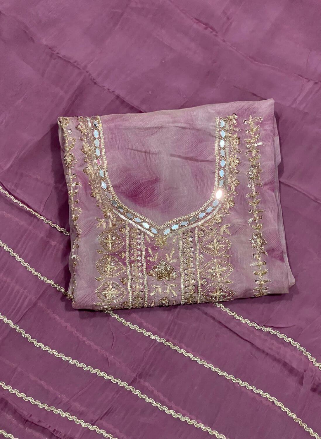 Purple Shimmer Suit | Party Wear | Wedding | Jaggo | Ring Ceremony | Festival |