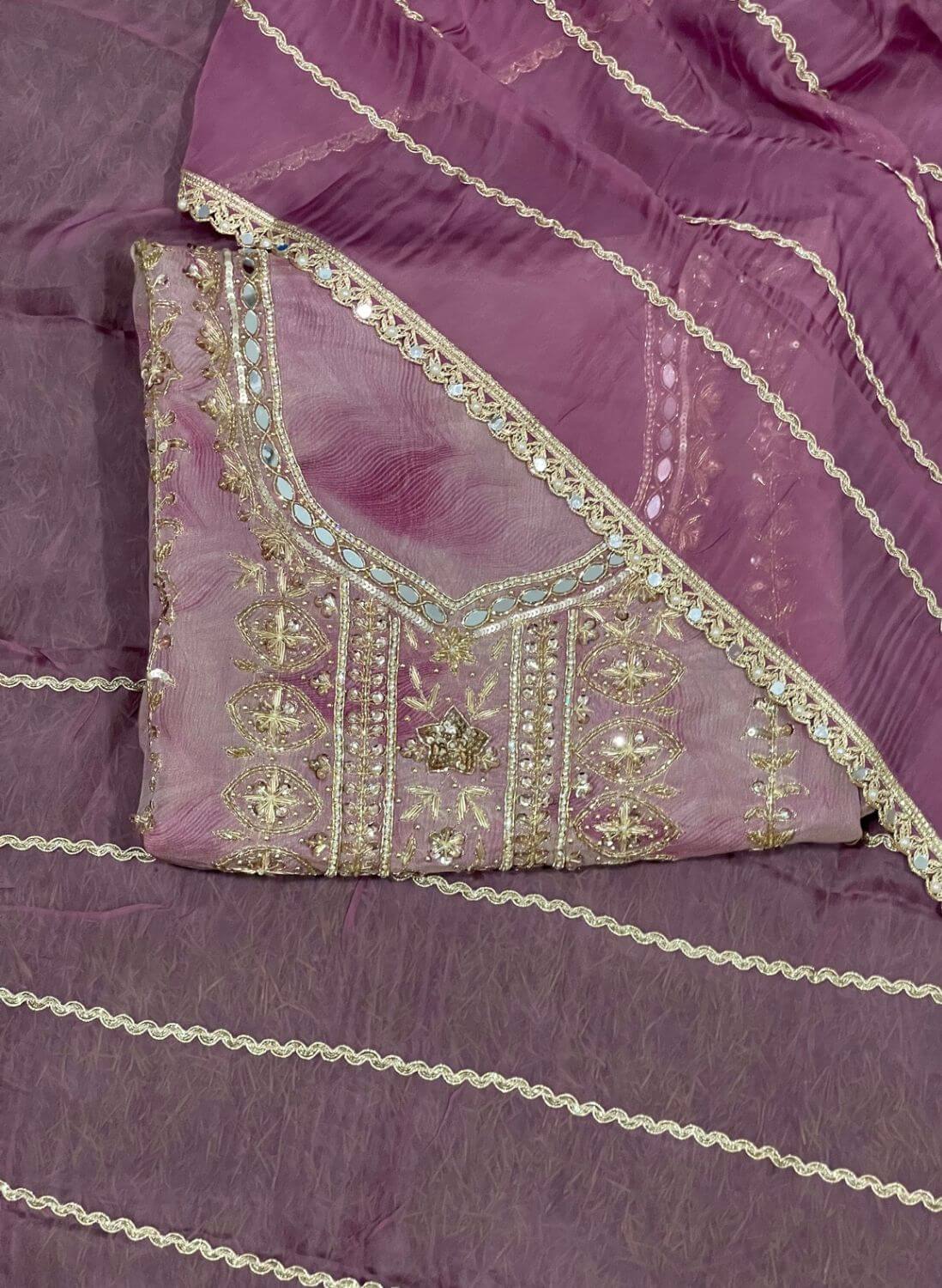 Purple Shimmer Suit | Party Wear | Wedding | Jaggo | Ring Ceremony | Festival |