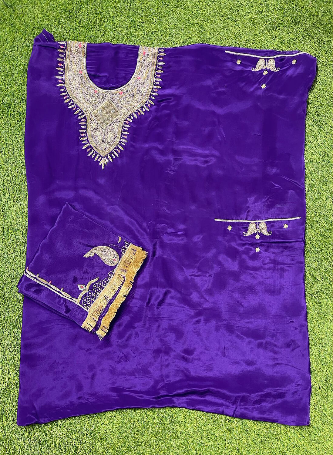 Purple Crepe | Crepe Suit | Wedding | Party Wear | Ring Ceremony | Festival Suit|