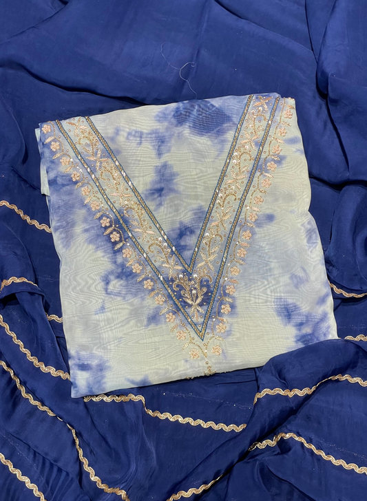 Organza Suit| Party Wear | Wedding | Jaggo | Ring Ceremony | Festival | FS613