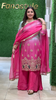 FS271 | Pink and Gray | Organza Suit| Party Wear | Wedding | Jaggo | Ring Ceremony | Festival | Handwork suit|