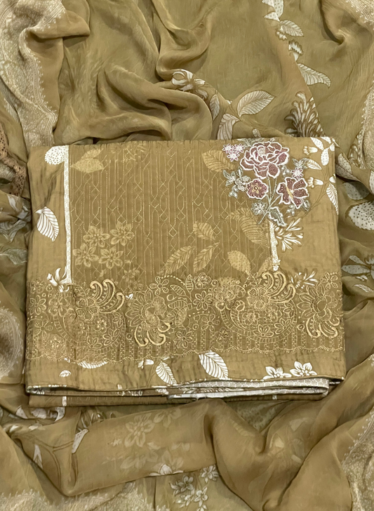 Tan color | Cotton Suit | Casual wear | Summer Suits | Regular | FS426