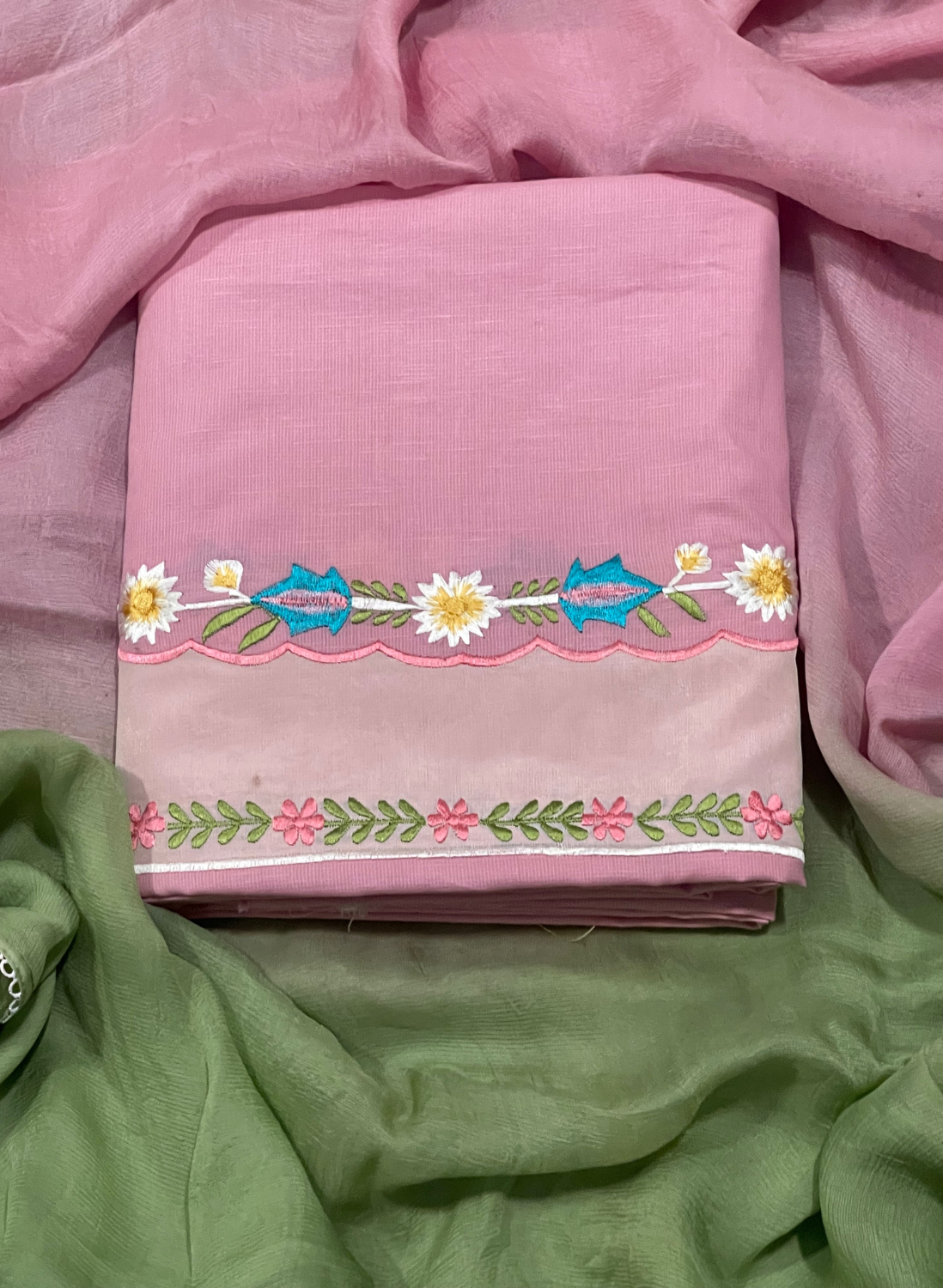 FS754  |Baby-Pink | Cotton Suit | Party Wear | Wedding | Jaggo | Ring Ceremony | Festival| Regular wear |