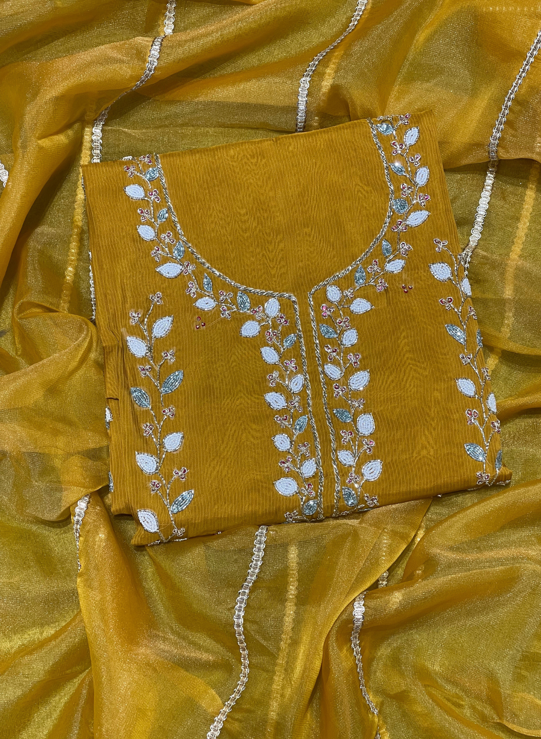 Organza Suit| Party Wear | Wedding | Jaggo | Ring Ceremony | Festival | FS606