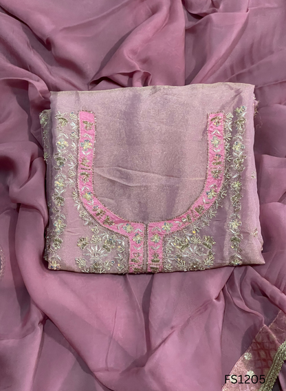 FS1205 | Baby Pink |Shimmer suit | Wedding | Party Wear | Jaggo | Ring Ceremony | Festival