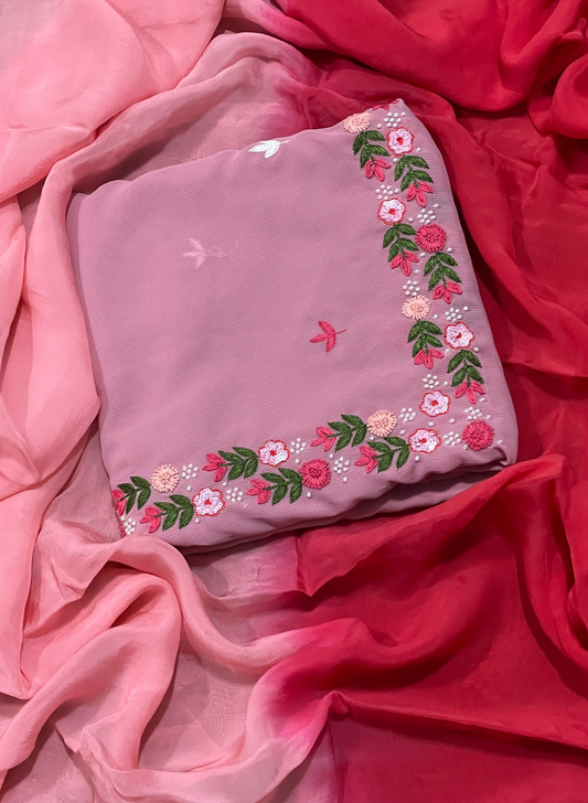 FS768 | Onion | Georgette Suit | Party Wear | Wedding | Jaggo | Ring Ceremony | Festival |
