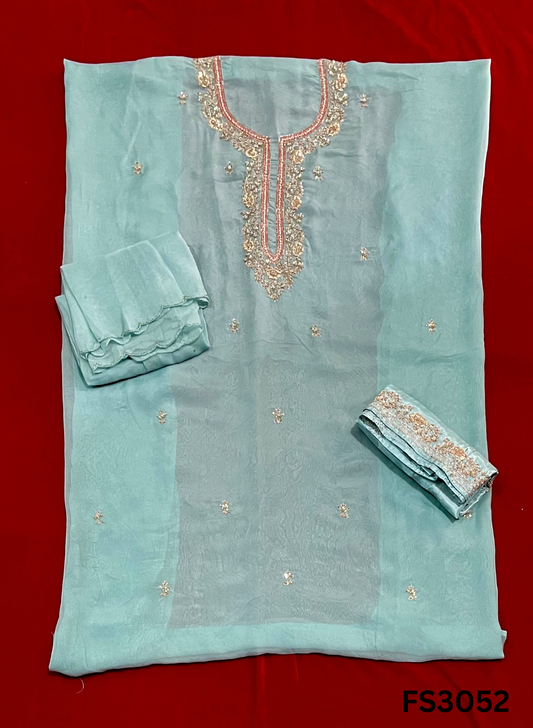 FS3052 | Organza Suit | Wedding | Party Wear | Ring Ceremony | Festival Suit |