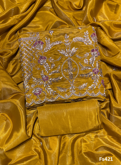 FS421 | Shimmer Suit | Party Wear | Wedding | Jaggo | Ring Ceremony | Festival