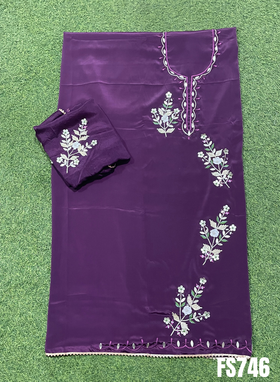 | Purple | Crepe Suit | Wedding | Party Wear | Ring Ceremony | Festival Suit | Allover suit |