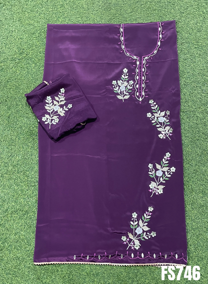 | Purple | Crepe Suit | Wedding | Party Wear | Ring Ceremony | Festival Suit | Allover suit |
