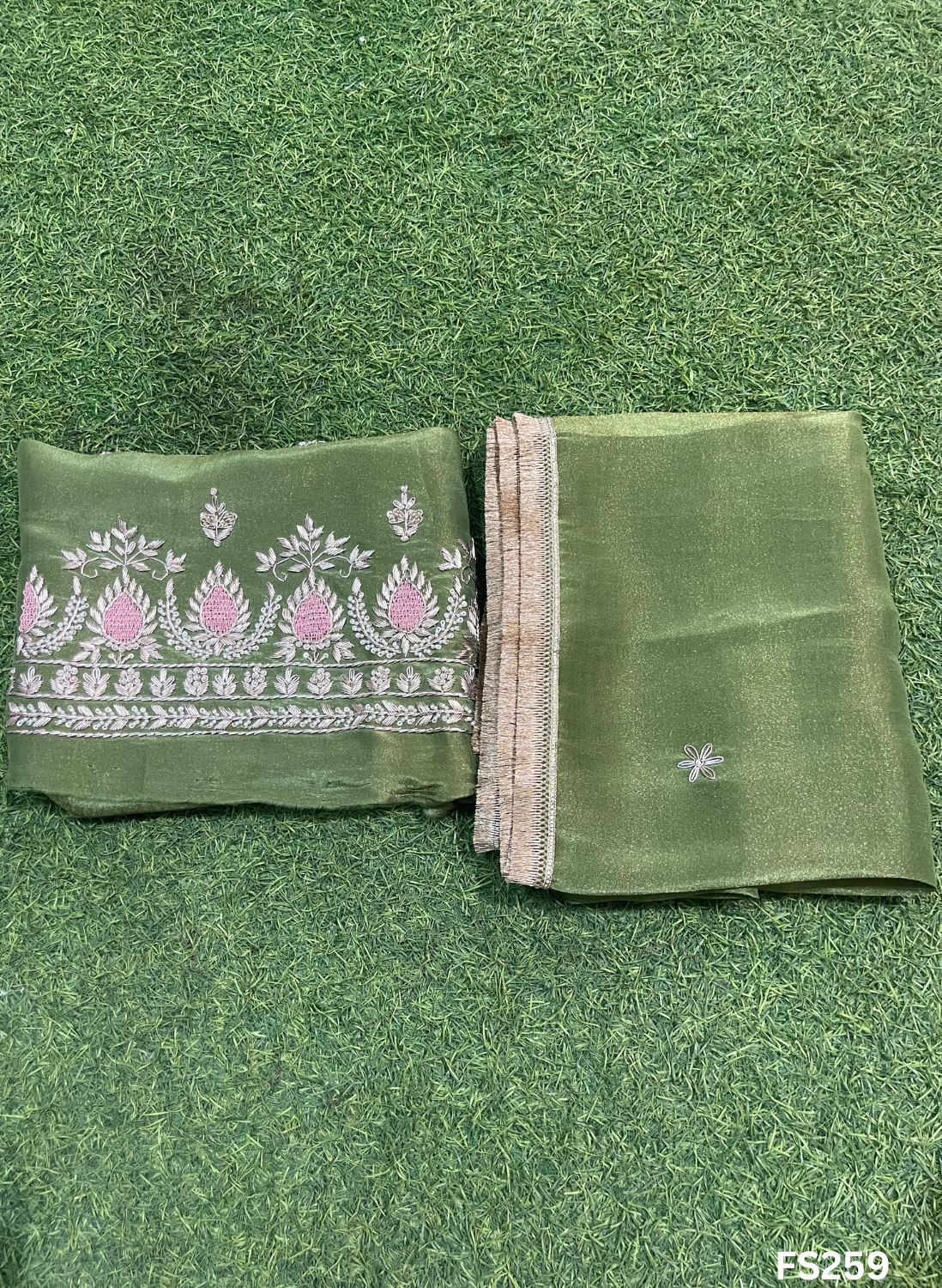 FS259 | Pista | Shimmer Suit | Party Wear | Wedding | Jaggo | Ring Ceremony | Festival | F9FFAA