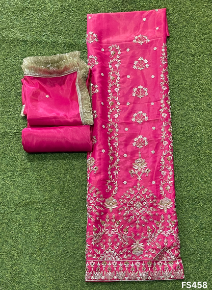 FS458 |Hot-Pink |Shimmer Suit | Party Wear | Wedding | Jaggo | Ring Ceremony | Festival