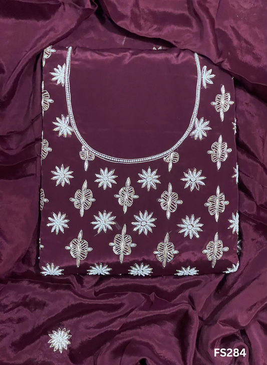 FS284 | Crepe | Crepe Suit | Wedding | Party Wear | Ring Ceremony | Festival Suit