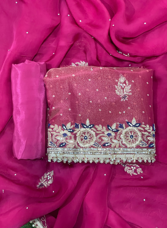 FS329 | Shimmer Suit | Party Wear | Wedding | Jaggo | Ring Ceremony | Festival | F9FFAA