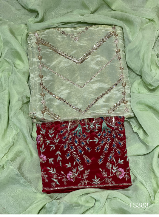 FS383 | Shimmer Suit | Wedding | Party Wear | Ring Ceremony | Festival Suit |