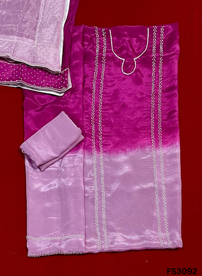 FS3092 | Silk | Double Shade | Party Wear | Wedding | Jaggo | Ring Ceremony | Festival