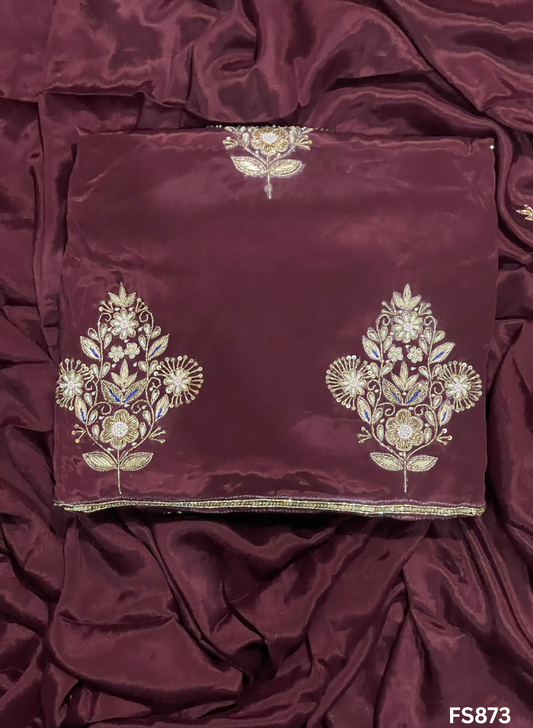 FS873 | Crepe Suit | Wedding | Party Wear | Ring Ceremony | Festival Suit | Allover suit